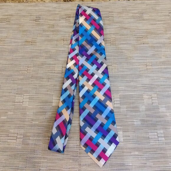 Duchamp London Multi Color Silk Tie - Picture 1 of 8